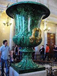 Huge Vase Made Of Malachite In The Hermitage Museum Saint Petersburg Russia Malachite Huge Vase Vase