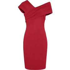 One Shoulder Cocktail Dress 245 Liked On Polyvore Featuring Dresses Dresses Rompers Dr One Shoulder Cocktail Dress One Sleeve Dress Red Cocktail Dress