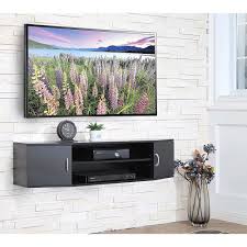 Shop our official weekly ad for the best deals at best buy®! Fitueyes Modern Tv Stand Floating Tv Shelf Wall Mounted Tv Media Console With Doors Desk Storage Hutch For Home And Office Walmart Canada