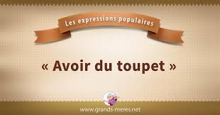 Avoir Du Toupet Consiste A Avoir Du Culot Realiser Des Actes Que Le Commun Des Mortels N Ose Pas Avoir Le Beguin Remede De Grand Mere Expression Populaire
