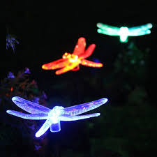 Solar Color Changing Dragonfly Garden Stake Light Exterior Solar Lights Solar Powered Yard Lights Solar Patio Lights