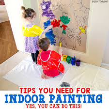 My kids biggest indoor activities, as of yet though, is the task of helping me prepare for classes. i am soon to be starting doing mommy and me/me and my baby classes, and the kids. Indoor Painting Activities With Kids Tips And Tricks From Busy Toddler