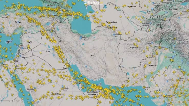 A view of the regional map highlighting diplomatic routes between Tehran and Muscat amid heightened security alerts.