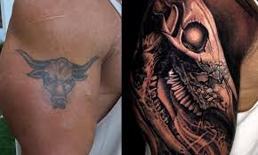 The Rock Explained The Meaning Behind His Most Intimidating Tattoo Bull Tattoos The Rock Bull Tattoo Bull Skull Tattoos