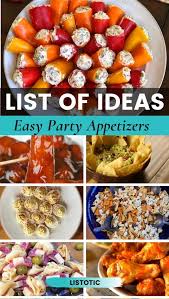 Warm and cheesy, this spread is absolutely scrumptious served on toasted pita wedges. Make Ahead Party Appetizer Ideas Quick And Easy Listotic Appetizers For Party Food Appetizers Easy