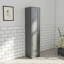 I'll have a look at the it's difficult to say without seeing the kitchen but if grey is the chosen colour, i would opt for grey units both wall and base. Orchard Dulwich Stone Grey Tall Storage Unit 1603 X 350mm Victoriaplum Com