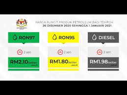 Adakah harga minyak ron95, ron97 dan diesel bulan januari 2018 menurun atau naik? Harga Minyak Mingguan 26 Disember 2020 01 Januari 2021 Youtube