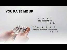 You Raise Me Up Kalimba Youtube In 2021 You Raise Me Up Piano Chords Chart Songs