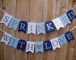 Sprinkled With Love Banner Baby Sprinkle Baby Shower Bridal Shower Banner Wh Baby Shower Decorations For Boys Sprinkle Baby Shower Baby Shower Banner Boy