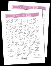 Calligraphy letters a to z. 26 Free Lettering Worksheets 50 Ways To Letter The Alphabet