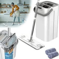 Floor Washing Mop e Bucket Set, Mopa giratória ajustável com almofadas de  microfibra laváveis, Acessórios para casa, Ferramentas de limpeza -  AliExpress