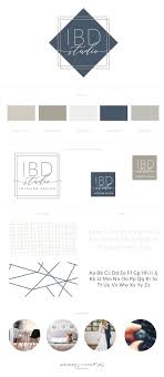 Chic Classic Simple Modern Square Logo Design For Interior Design Studio Navy Blue Brow Interior Designer Logo Interior Design Logo Inspiration Square Logo