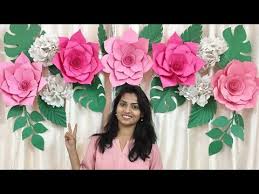 #paperflowers #handmade #paper #paperflorist #paperflowersbackdrop… • Easy Paper Flowers Backdrop For Birthday Baby Shower Wedding Diy Paper Flowers Decoration Ideas Youtube
