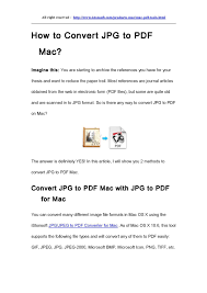 It uses the technology of encoding smooth color renditions, providing the ability to frequently reduce the amount of data during the image's recording. Calameo How To Convert Jpg To Pdf Mac