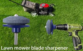 It can simply attach to power drills and sharp your lawn mower blade nicely, very practical tools for daily life. Amazon Com Rednow 3pcs Lawn Mower Sharpener Lawnmower Blade Sharpener For Power Drill Hand Drill Blue Garden Outdoor