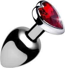 Amazon.com: Lynx Aluminum Alloy Heart Anal Plug Smaller - Red : Health &  Household