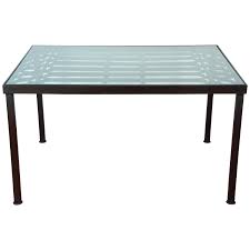 Patio table patio dining table outdoor dining table wrought iron patio furniture patio furniture mfstudio 32 outdoor furniture patio bistro table, dining coffee tea small round side end tables for sei furniture prentice glass top sofa, console table, dark cherry/black. Wrought Iron And Glass Indoor Outdoor Dining Table For Sale At 1stdibs