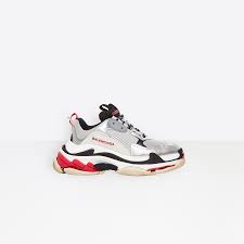 triple s trainers silver black for women balenciaga