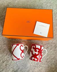 Perfect for coffee, tea and hot chocolate, this classic shape white, durable ceramic mug in the most popular size. Hermes Guadalquivir Mug Red Pair Set Furniture Home Living Kitchenware Tableware Dinnerware Cutlery On Carousell