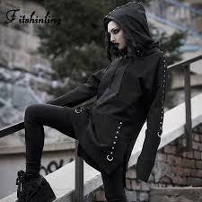Maybe you would like to learn more about one of these? Fitshinling Grunge Punk Hoodies Dresses For Women Autumn Winter 2019 Vestidos Grommet Gothic Dark Black Short Dress Female Sale Buy At The Price Of 21 35 In Aliexpress Com Imall Com