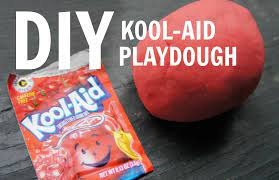How To Make Kool Aid Playdough No Cream Of Tartar No Cooking Recipe Koolaid Playdough Playdough Recipe Playdoh Recipe