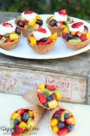 Ice Cream Cone Fruit Cup Waffle Cone Fresh Fruit Food Fruit Recipes Fruit Snacks