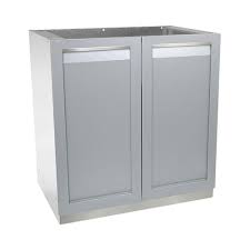 4 Life Outdoor Stainless Steel Assembled 32x35x24 In Outdoor Kitchen Base Cabinet With 2 Full Height Doors In Gray G40001 The Home Depot In 2020 Outdoor Kitchen Appliances Outdoor Kitchen Outdoor Kitchen Design