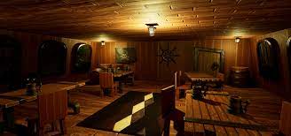 Alec Jackson Stylised Pirate Ship Interior Interior of a pirate ship.