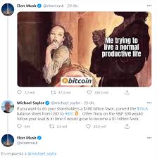 Elon musk's tesla has invested $1.5 billion in bitcoin and says it plans to begin accepting it as a form of payment, reports marketwatch. Michael Saylor Fordert Elon Musk Auf Teslas Guthaben In Bitcoin Umzuwandeln 0x Blockchain Nachrichten