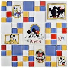 Disney Classic Multi 11 3 X2f 4 In X 11 3 X2f 4 In X 5 Mm Glass Mosaic Tile Wdscls35 At The Home Depot Mobil Glass Mosaic Tiles Mosaic Tiles Mosaic Glass