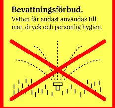 👉 förbudet innebär att det kommunala dricksvattnet inte får användas. Vattenbrist Svenskt Vatten