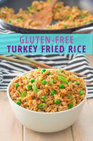 Gluten Free Ground Turkey Fried Rice Recipe Recipe Turkey And Rice Recipe Turkey Meat Recipes Gluten Free Turkey