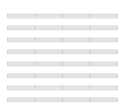 The top number shows how many beats there are in each bar. 12 Line Music Paper W Barlines Free Sky Blue Music Online Store