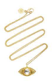 Kundan Vintage Diamond And 18k Gold Evil Eye Pendant Necklace By Amrapali Now Available On Moda Operandi Evil Eye Pendant Vintage Diamond Gifts For Her