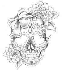 Papirouge Tattoo Zeichnungen Mexican Skull Tattoos Sugar Skull Tattoos Skull Girl Tattoo
