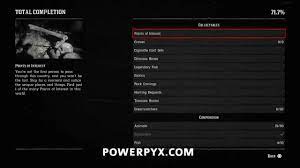 It has every single collectible with the name showing when you scroll over the symbol, and it is adjustable for cycle. Red Dead Redemption 2 100 Guide Checklist