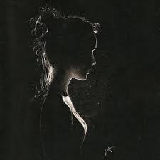 Girl Silhouette Black And White Black Paper Sketch Side Profile Chiaroscuro Silhouette Face Painting Of Girl Profile Drawing