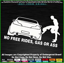 Funny No Free Rides Ass or Gas JDM Boost Sexy Girl car truck Sticker Decal  | eBay