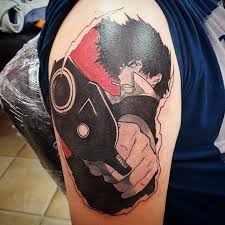 Spike From Cowboy Bebop Tattoo By Ani Bull At Sith Tattoo Studio Norwich England Sith Tattoo Cowboy Bebop Cowboy Bebop Tattoo