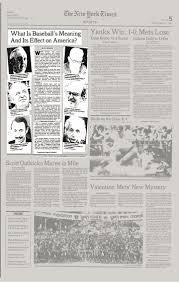 Check spelling or type a new query. What Is Baseball S Meaning And Its Effect On America The New York Times