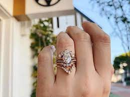 Tiffany style solitaire settings and cathedral. Stacked Engagement Rings Wedding Bands How To Build Your Set