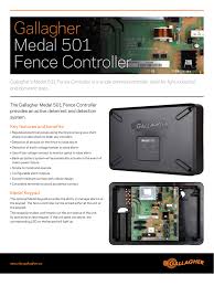 3) thread the wire between the two prongs of the plastic hook. Gallagher Medal 501 Fence Controller Manualzz