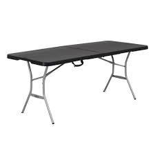 Lifetime card tables combine the popular folding design with superior durability. Lifetime 6 Ft Fold In Half Table Black 80852 The Home Depot