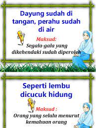 Kalau yg dayung itu aku kurang tau tapi mungkin itu seperti ini : Peribahasa 1