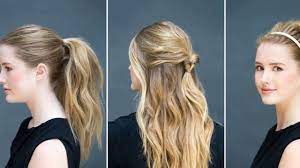 Quick step by step easy hairstyles for long hair (15) make a straight parting and braid two tails at just above the back of the head divide each into two parts, twist into harnesses and weave together place the harnesses around the head in the form of a crown Easy Simple Hairstyles For Long Straight Hair Youtube
