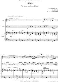 Free sheet music, scores & concert listings. Canon Trio For Flute Viola And Piano Sheet Music By Johann Pachelbel