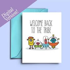 Style your cake with this patriotic red, white, and blue bunting! Printable Alien Welcome Home Cards Welcome Back Dad Greeting Etsy In 2021 Welcome Home Cards Welcome Card Cards For Friends