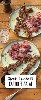 Nackensteak Spiesse Mit Borscht Kartoffelsalat Rezept Rezept Kartoffelsalat Russisches Nationalgericht Rezepte