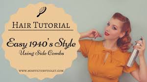 Am i the only one who feels this way? Easy 1940s Hairstyle Using Side Combs Vintage Hair Tutorial Youtube