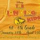 The Lion King Kids Registration grades 1st- 6th Grade event image